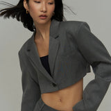 Cross Button Pants & Blazer Set