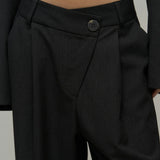 Cross Button Pants & Blazer Set