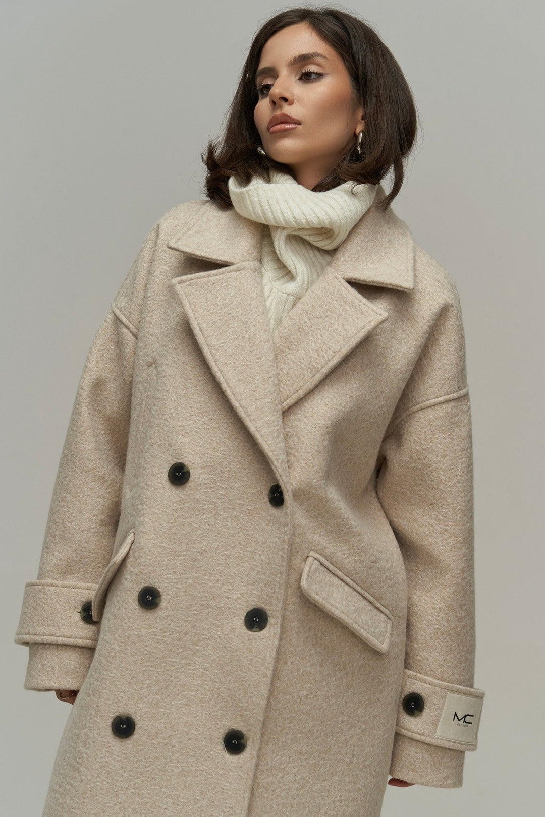 Piral Mulle Collection Oversize Beige Coat