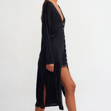 Bikini Over Long Cardigan