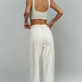 Tri-Fold Jeans Cream