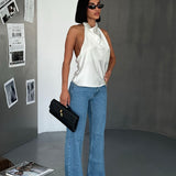 Classic Mid Rise Jeans Blue