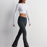 Basic Long Sleeve Crop Top