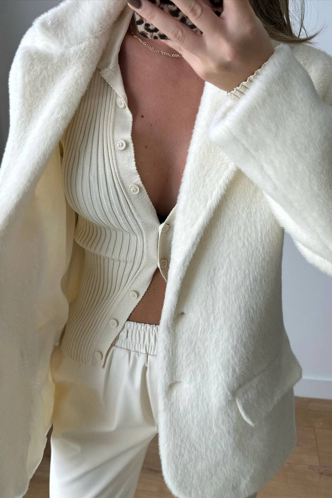 Wool Blend Short Coat