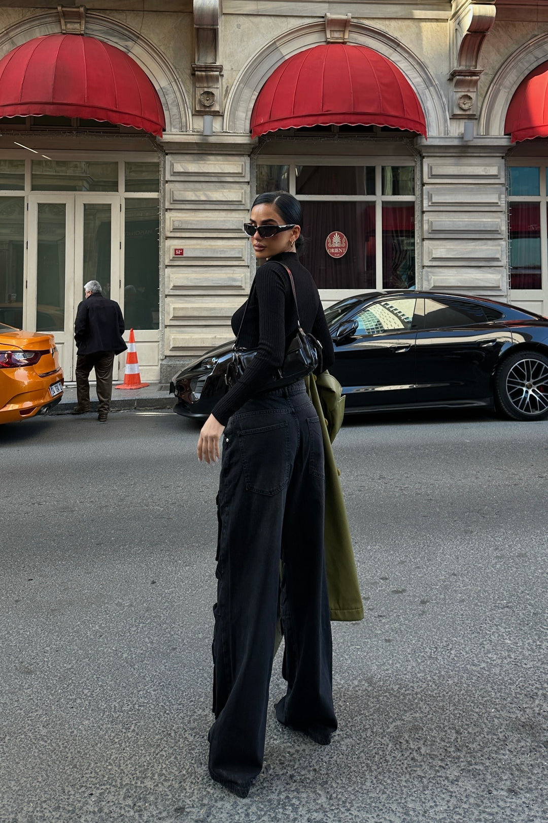 Keilla Gray Wash Baggy Cargo Pants