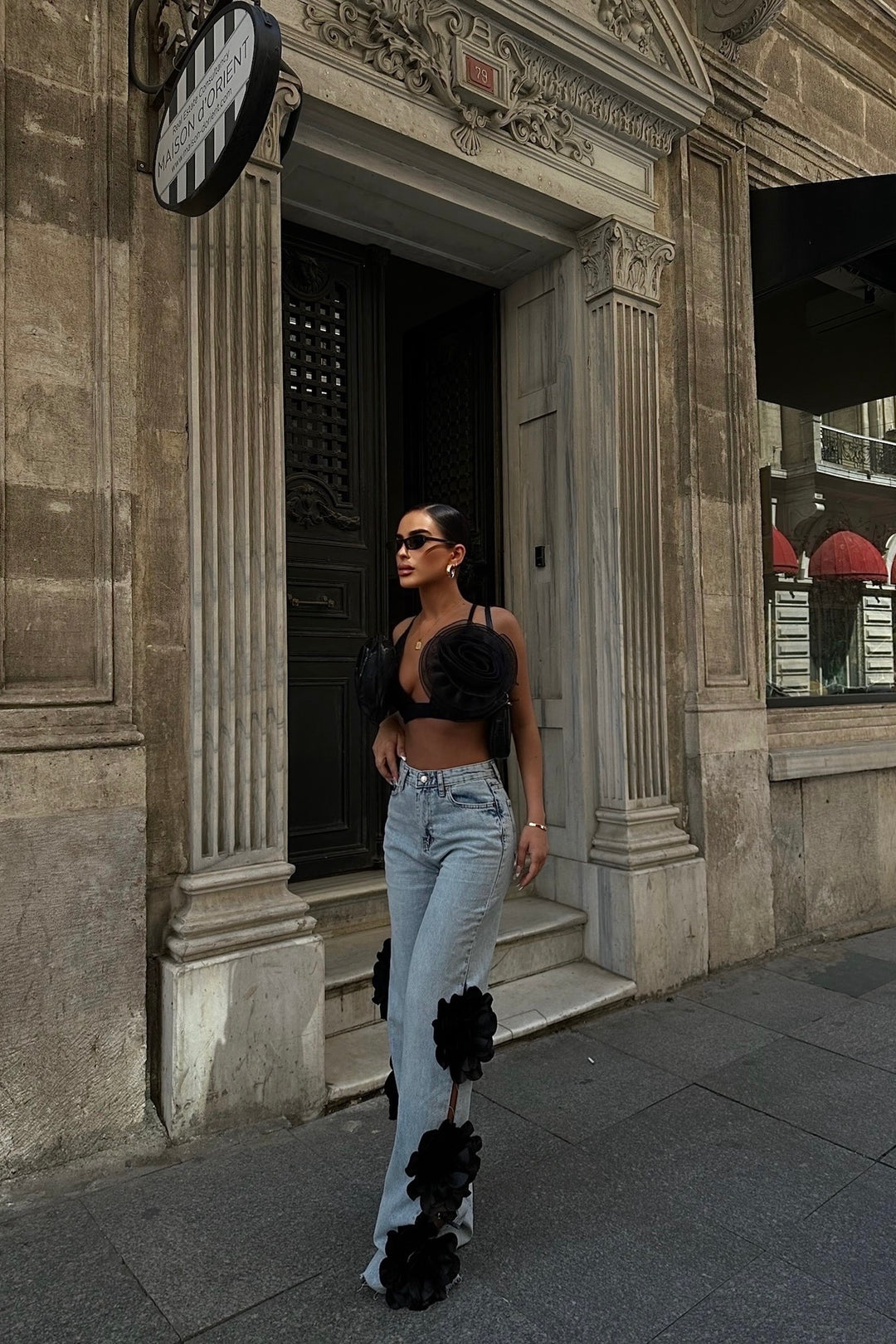 Split Rose Jeans