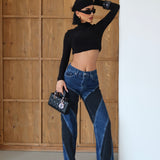 Colorblock Straight Jean