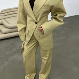 Structured Blazer & Pleated Trousers Set
