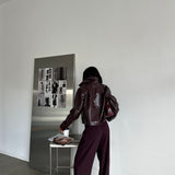 Plum Pleated Palazzo Pants
