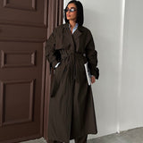 Brown Belted Trench Coat