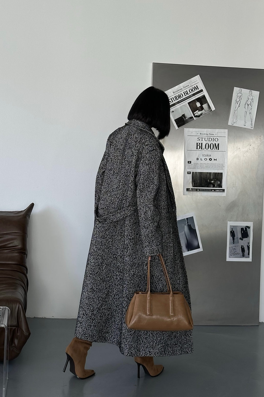 The Raven Herringbone Coat