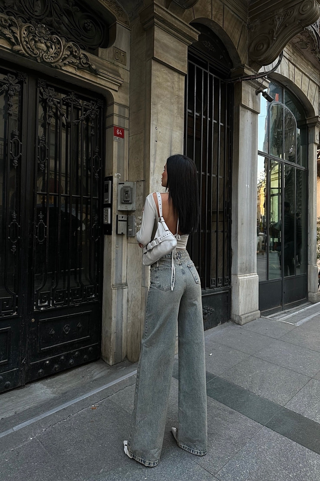 Malvina Washed Flared Jeans