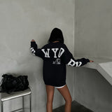 Navy New York Oversize Sweatshirt