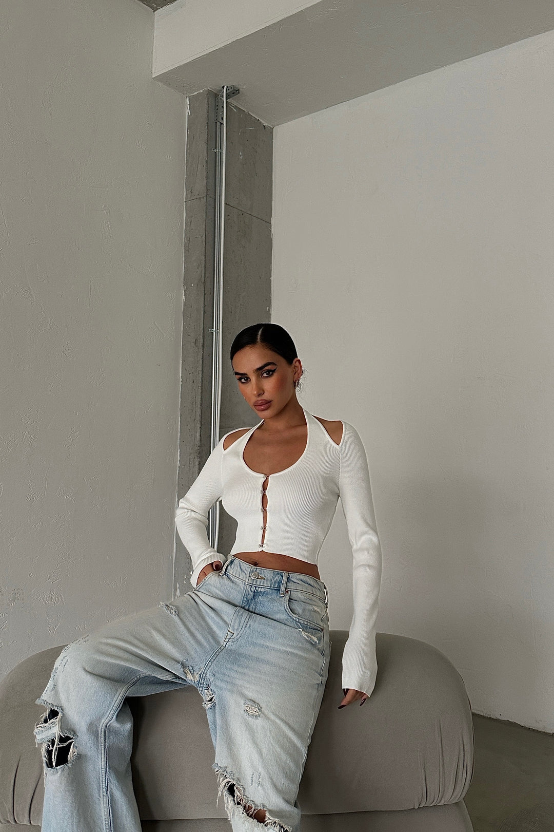 Hook Closure Cardigan
