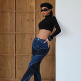 Colorblock Straight Jean