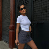 Basic Ribbed Short Sleeve T-Shirt
