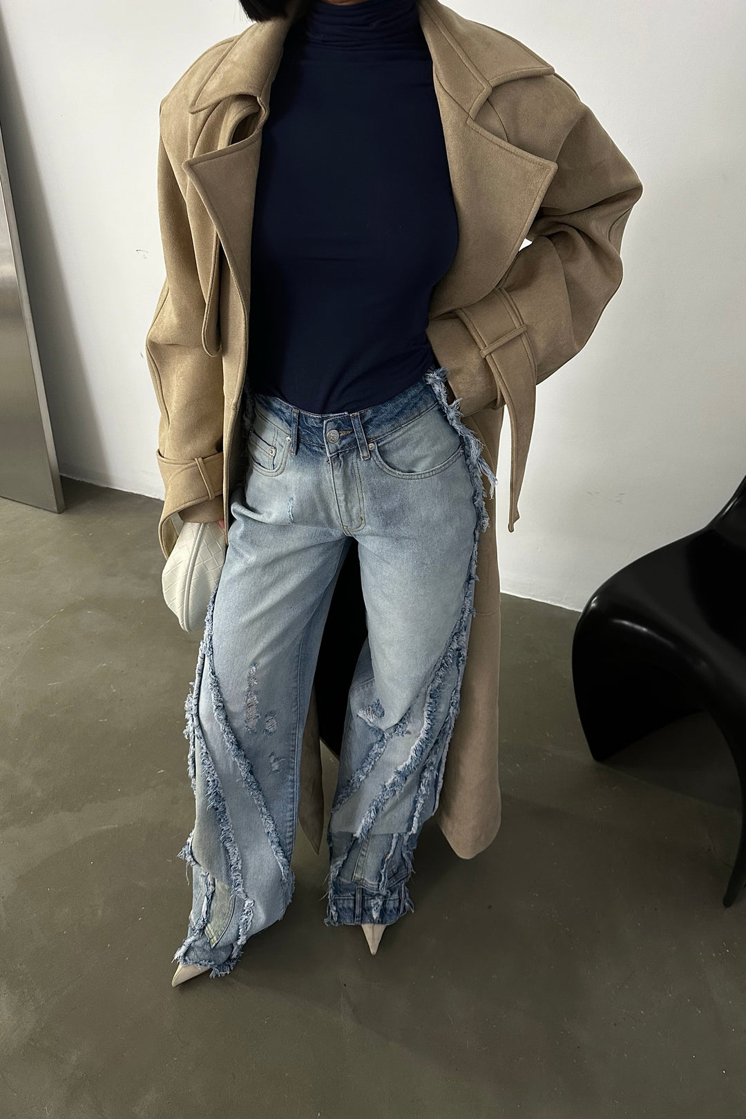 Tassel Wide-Leg Jeans