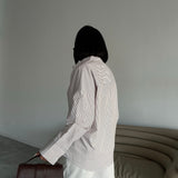 Crossed-Button Oversized Shirt
