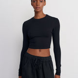 Basic Long Sleeve Crop Top