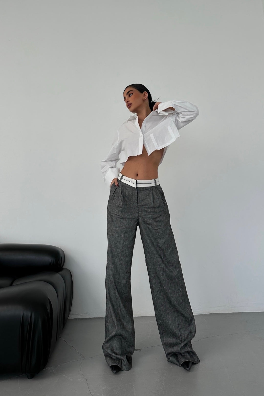 Bella Pants Mixed Gray