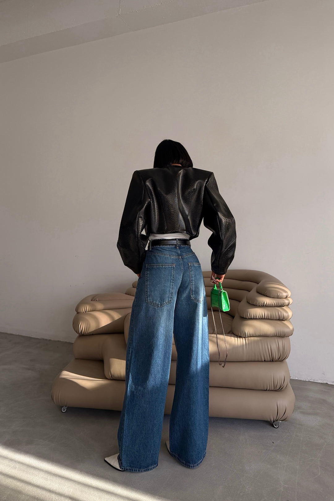 Slouch Patch Denim