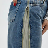 Neon Side Zipper Jeans