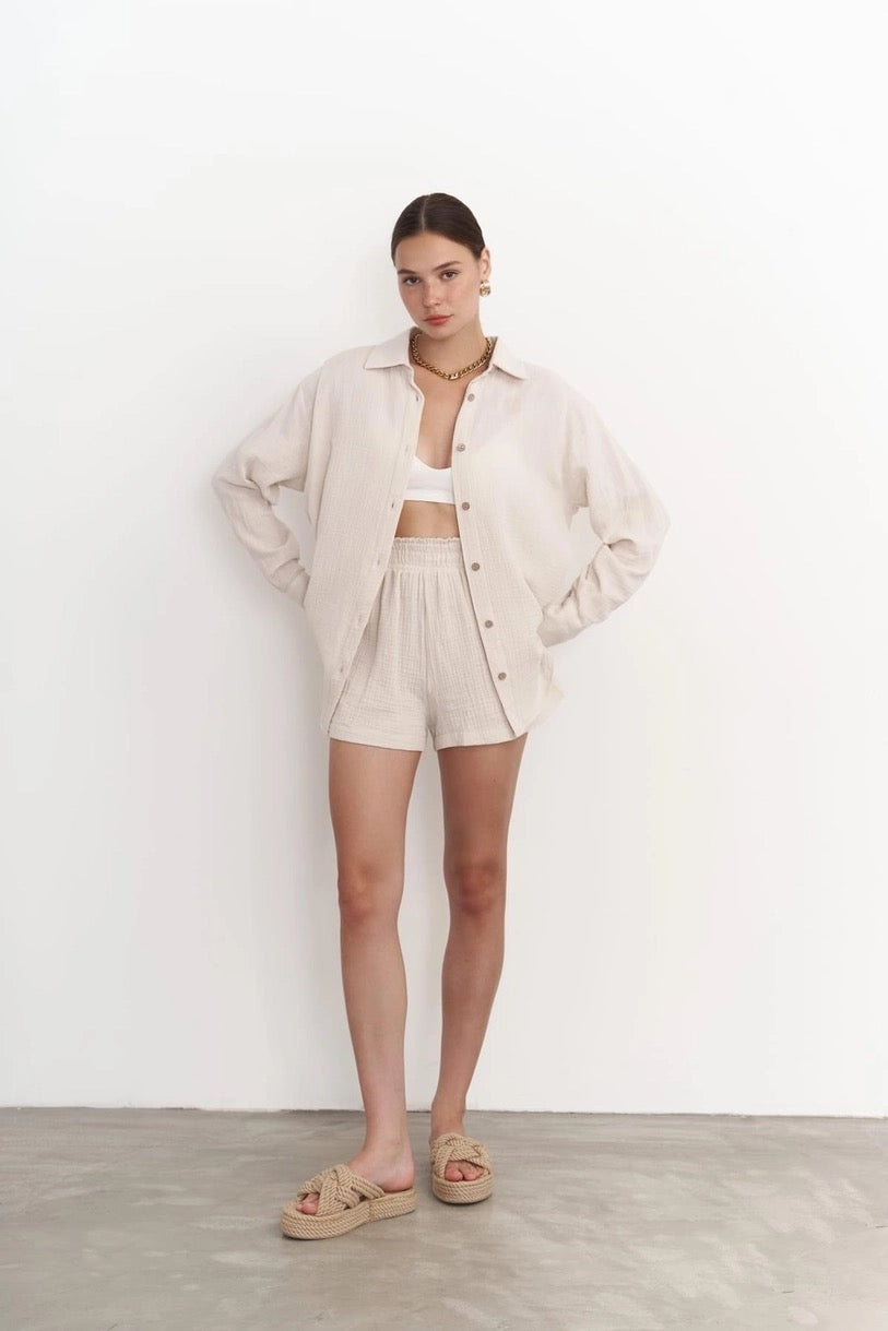 Muslin Shirt Set