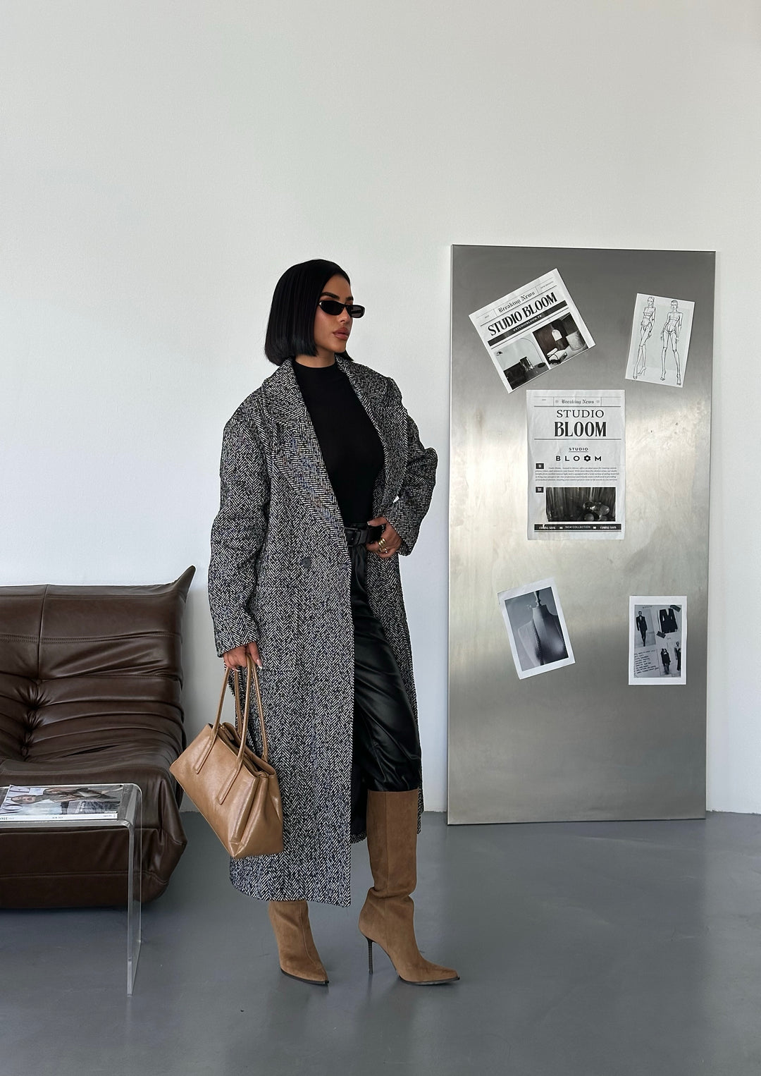 The Raven Herringbone Coat