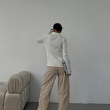 Above Knee Zip Detail Parachute Cargo Pants