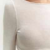 Sabrina Neckline See-Through Top