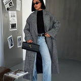 Herringbone Oversize Coat