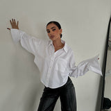 Poplin Cropped Back Detail Shirt