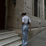 Polished Jean Skirt