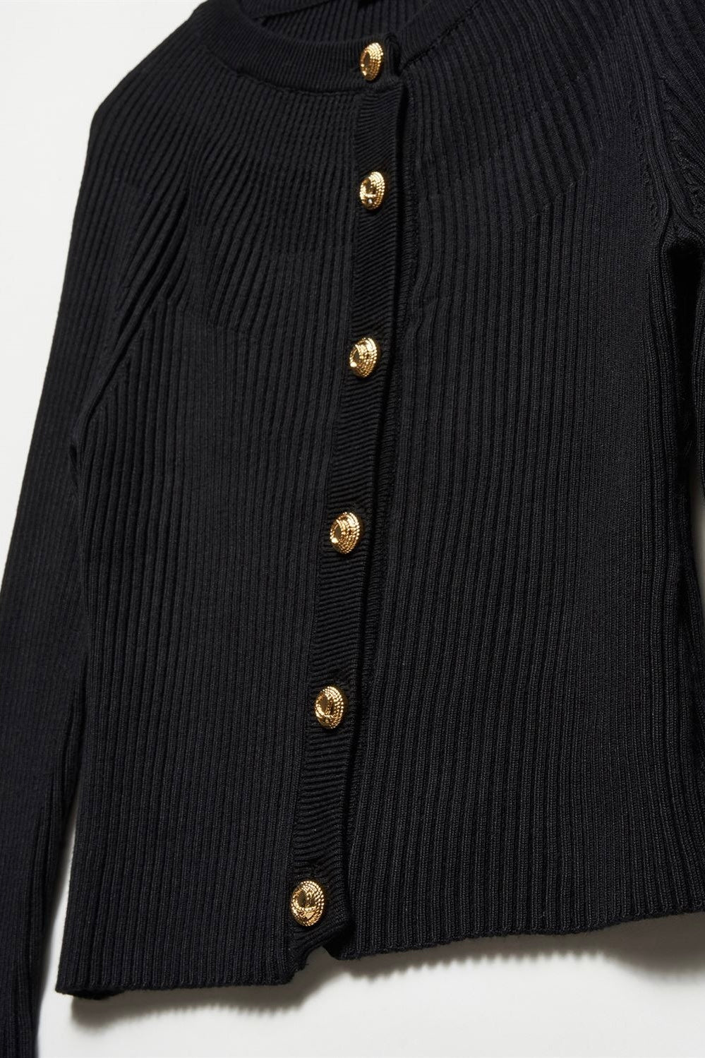 Flared Sleeves Button Up Cardigan