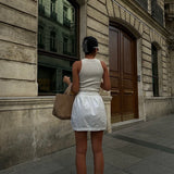 Drawstring Cargo Skirt