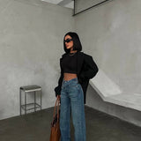 Cross Belt Flared Jeans