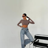 Cross Belt Wide Leg Jean