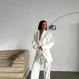 Structured Blazer & Pleated Trousers Set