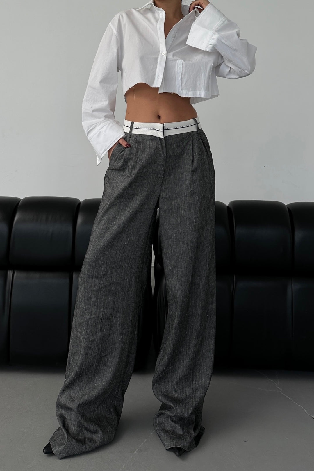 Bella Pants Mixed Gray