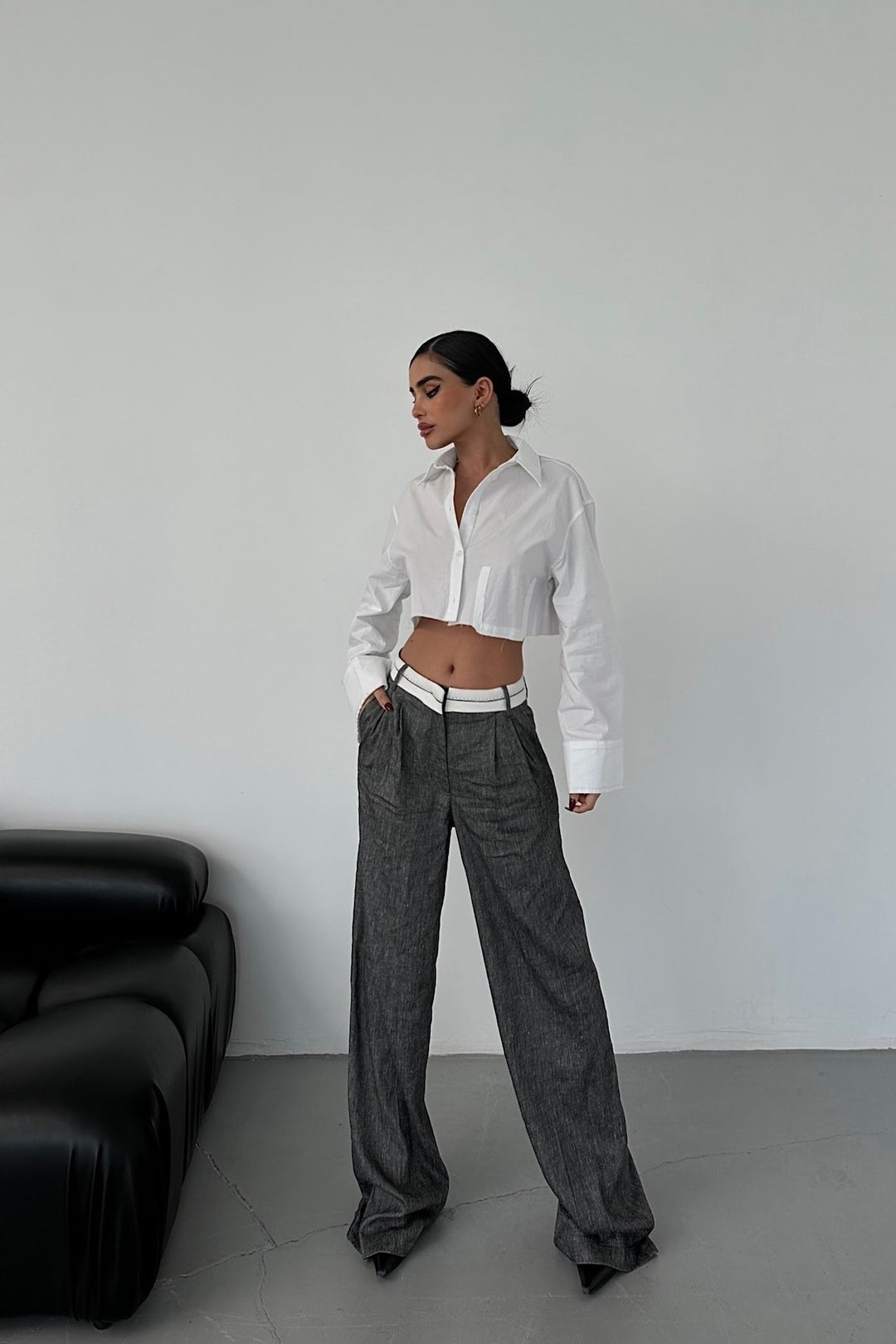 Bella Pants Mixed Gray