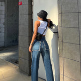 Chunky Pockets Tassel Palazzo Jeans
