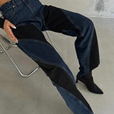 Colorblock Straight Jean