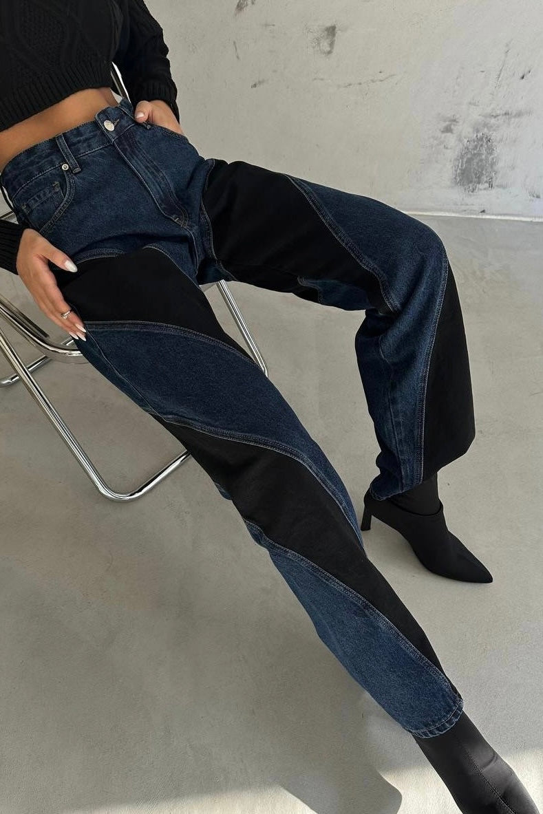 Bicolor Blue Jeans