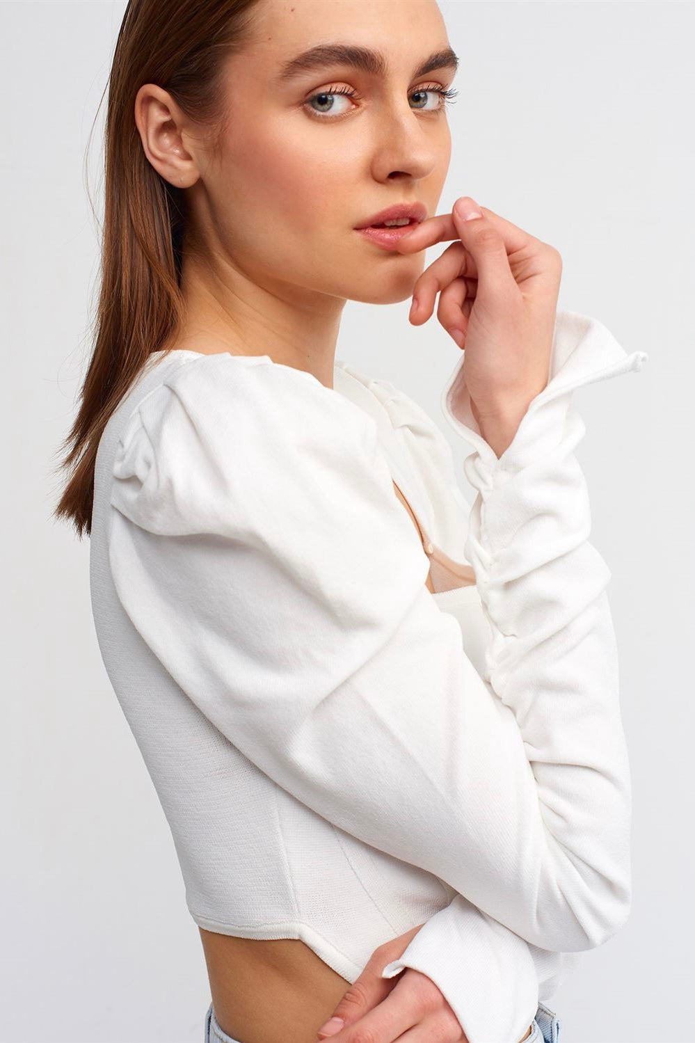 Pleated Sleeve Top