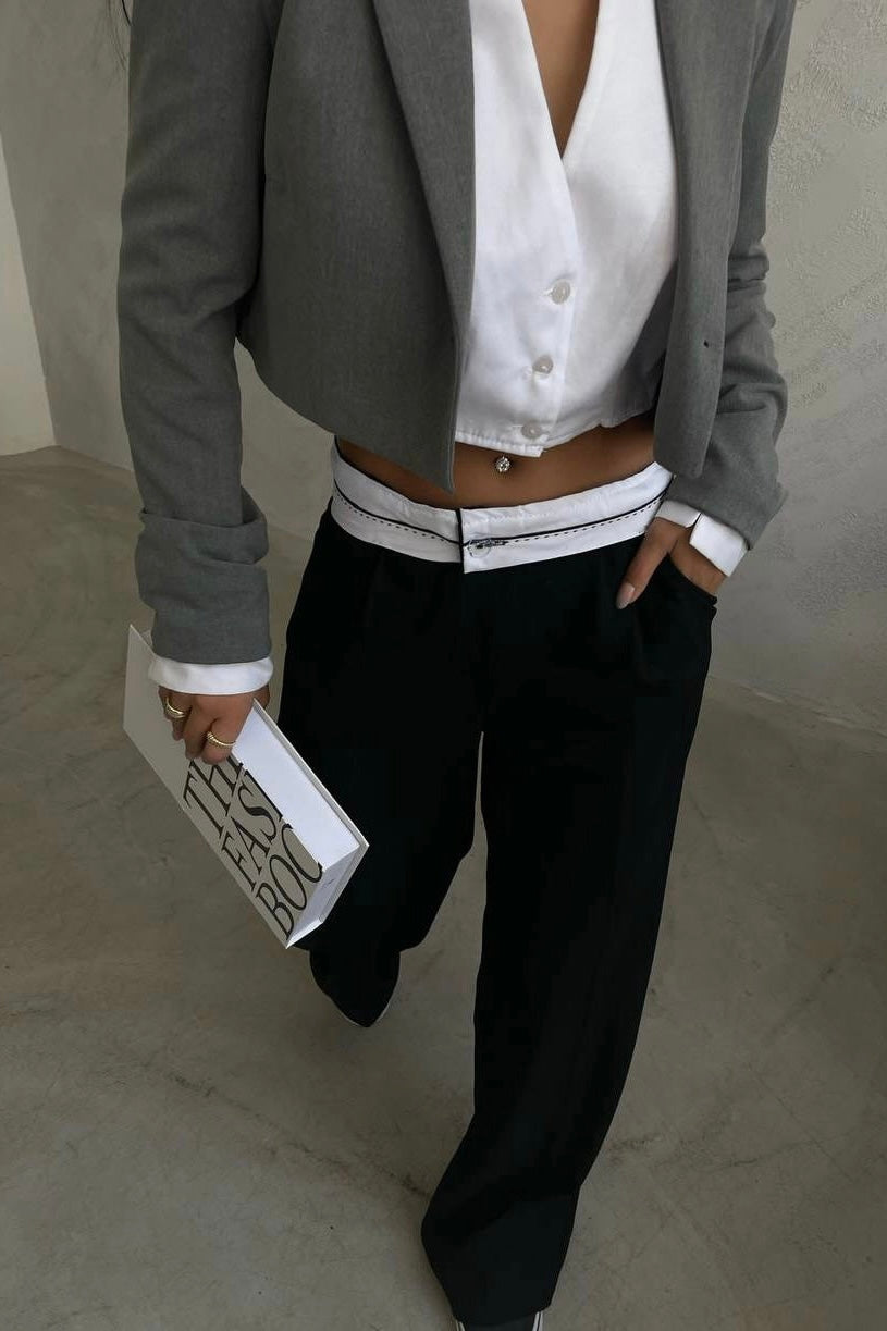 Flip Belt Straight Pants