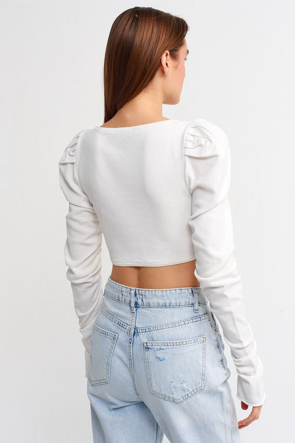 Pleated Sleeve Top