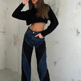 Colorblock Straight Jean