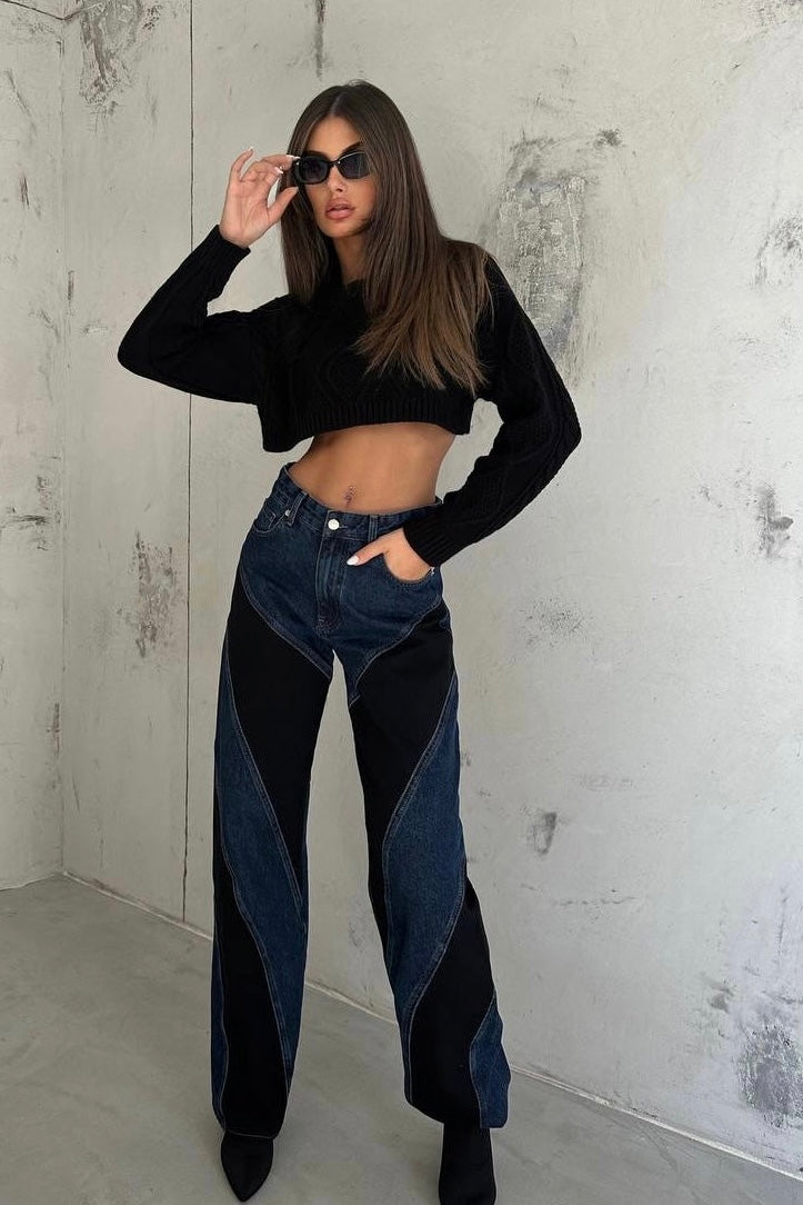 Bicolor Blue Jeans