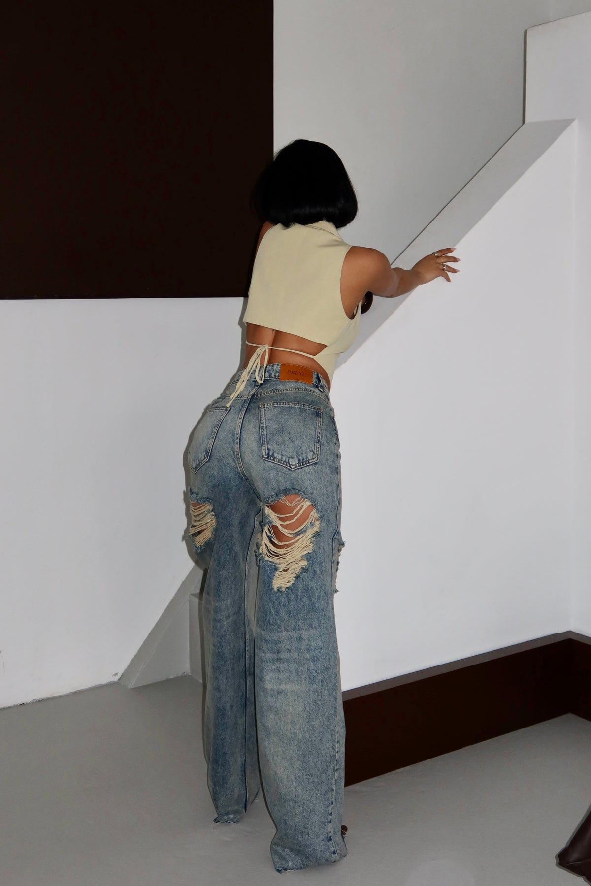 Villa Baggy Ripped Jeans
