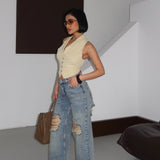 Villa Baggy Ripped Jeans